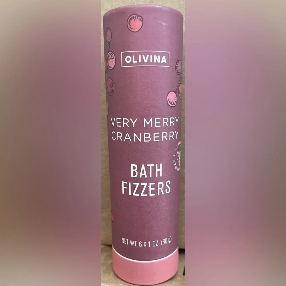 NWT olivina bath fizzlers very merry cranberry
